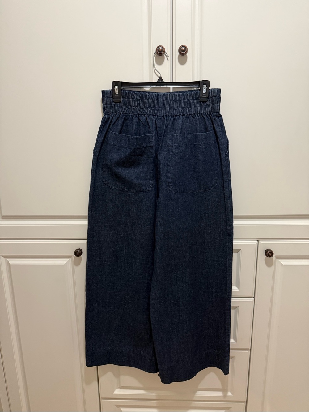 NWT Mustard Seed High rise denim dark wash palazzo pants sz s - Picture 9 of 14